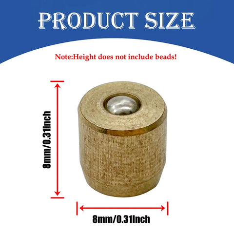 Brass Push Button Grease Oil Cup 8x8mm For Ball Oiler Nipple Hit Miss Engine Lathe Mill Motor, front view