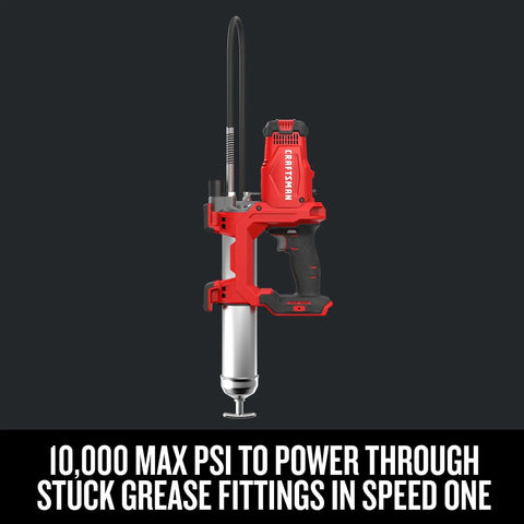 V20 Cordless Grease Gun With 40 Inch Hose, LED Light, 10,000 PSI, Dual Speed Transmission, Variable Trigger, tool only