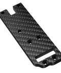 Carbon Fiber RC Car Chassis Frame Upgrade For One Tenth Scale 4X4 MT410 4WD Rear Floor Support Plate, black textured view