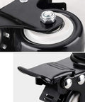 Heavy Duty Steel Plate Casters Five Pack 22Mm Universal Swivel Ball Wheels Built Tough For Conveyor Belts And No Sweat Furniture Moves Smooth Gliding 150Kg Load Rating close-up of black swivel caster wheel and bracket