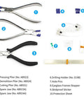 Rimless Glasses Repair Kit With Rubber Tip Plier Set For Frame Adjustment And Disassembly Tools For Eyewear Arms