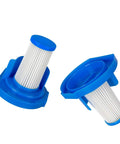 2 Premium Washable Filter Replacement For Stick Vac VSJ01 Reusable Water Cleanable Filters with blue base