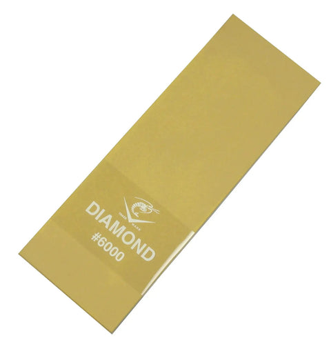 Diamond Square Whetstone 6000 Grit, Pro Grade Sharpener Beast shown flat, with visible 1 mm diamond layer and branding.