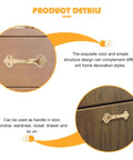 Brass Drawer Handle 125mm Matte Finish Cabinet Pull For Wardrobe Doors And Windows, shown on wooden cabinet surfaces in detail view