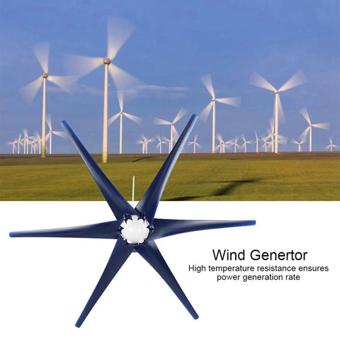 800W Wind Turbine Generator Kit With 6 Nylon Blades And Controller For Boats Terraces Cabins And Home Off Grid Use 12V 24V 48V System
