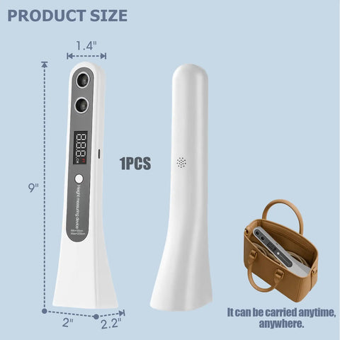 Portable Handheld Ultrasonic Height Meter For Kid Friendly Use And Adults Digital Stadiometer With USB C Rechargeable Battery Height Measuring Tool For Home School Clinic Growth Tracking Clear LED Display And Fast Accurate Readings, 9in tall