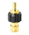Two Pack M22 14mm Male To Quarter Inch Plug And M22 14mm Female To Quarter Inch Socket High Pressure Washer Adapter Brass Fitting Plug