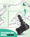 Brake booster vacuum sensor, black plastic with connector, replacement part 2343447 for Buick Lacrosse/Regal Malibu