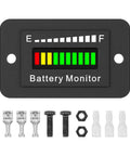 12V 24V 36V 48V 60V 72V Battery Monitor Meter Waterproof LED Battery Capacity Voltage Indicator For Acid And Lithium Batteries Gauge