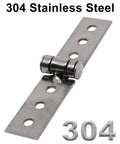 Heavy Duty Eight Piece Kit Of Three Inch Silver Folding Butt Hinges Cut From Genuine 304 Stainless Steel Swinging Free With No Grit Or Rust Clamping Tight On Furniture Doors Windows And DIY Projects Built Solid.
