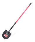 Heavy Duty 12-Gauge Caprock And Pony Shovel With Long Fiberglass Handle For Tough Soil Roots And Planting, Durable Steel Head