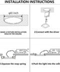 Installation instructions for Six Pack 8 Inch LED Recessed Lights With Junction Box, Ultra Thin Canless Wafer Downlights