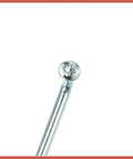 Close-up of 36 Pcs 14G J Bend Bicycle Spokes With Nipples, 270mm Length, 2mm Shaft, Steel Silver Tone Spoke Kit For Road, MTB, And All Bikes