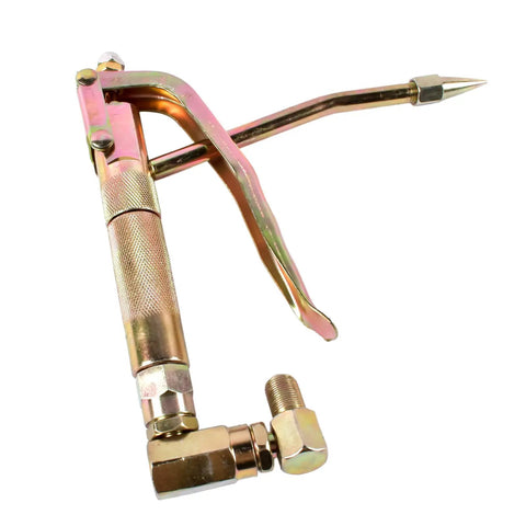 Z shaped 360 degree grease gun from 60 To 1 Air Operated Grease Pump For 5 Gallon Buckets Delivers Up To 7000 PSI With A Fast 28.75 Oz Per Minute Flow Includes 13 Foot High Pressure Hose And A Z Shaped 360 Degree Grease Gun With Automatic Operation For Universal Vehicle Fit