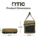 Everyday Soft Sided Cooler For 28 Cans Insulated Portable Lunch Beach Travel Or Picnic Cooler Bag compacted and upright dimensions