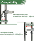 Double Gate Latch For Chain Link Fence 1 3 Eighth Inch Gate Frames, Strong Arm Design, adjustable distance 2 to 3.8 inches