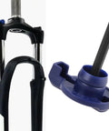 Lockout Lever Kit For SR Suntour XCT And XCM Forks Quick Lock On Climbs And Descents With Dialed Precision in blue detail view