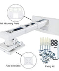 Projector Wall Mount With 12.80 To 29.13 Inch Extension, Universal Mounting Plate, Fixing Kit, Easy Tilt Swivel, Fully Extended View