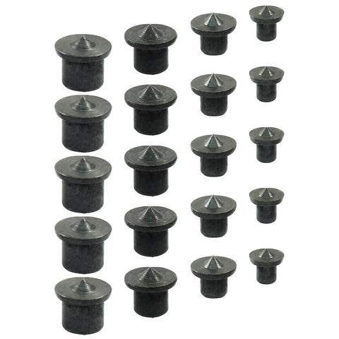 Pro Grade Dowel And Tenon Center Transfer Plugs Set With Black Centering Pins For Accurate Drill Holes In Woodworking, 20 Pieces