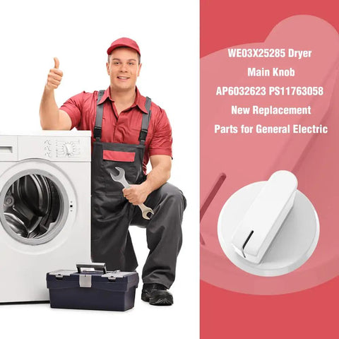 Dryer Timer Control Knob Replacement For GE And Hotpoint Dryers Easy Install No Brainer Fits PS11763058 AP6032623 WE03X25285