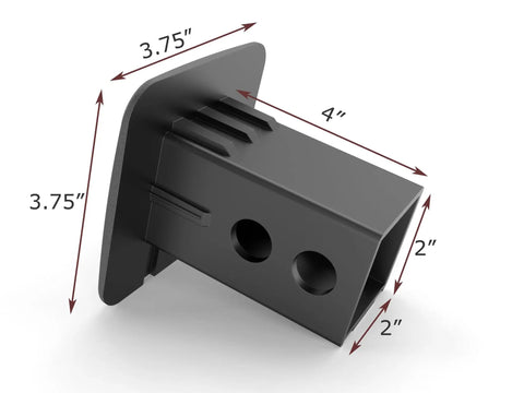 Patriotic 2 Inch Tow Hitch Cover Plug With American Flag Design dimensions, heavy duty trailer receiver cap for Class 3-5
