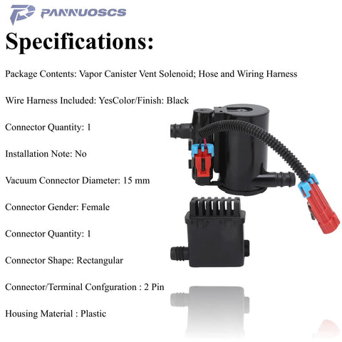 Evap Canister Vent Solenoid P0449 Compatible With 2004 2010 Chevy Silverado GMC Sierra showing wiring harness and connectors