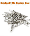 150 Piece 304 Stainless Steel Cotter Pin Clip Fastener Assortment Kit For Bolt Applications With Hairpin Style
