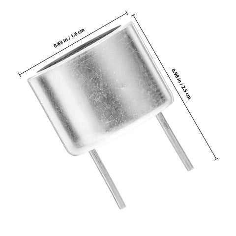 2 Pack 16mm Industrial Sensor Probes For High Precision Distance Measurement And Obstacle Detection, Replacement Probes In Iron With Silver Finish, Transceiver Probe Included For Industrial Grade Use, shown with 1.6 cm size