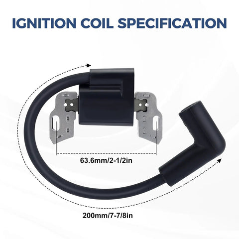 Ignition Coil For Briggs And Stratton Engines 593381 595009 593872 799582 84005272 08P502 09P602 09P702 450E 550E Series Lawn Mower Replaces Pre And Post Code Coils Durable Magneto Armature Easy Install