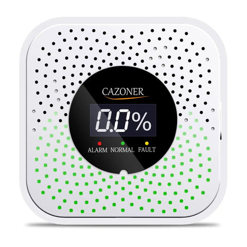 Front view of Natural Gas Detector With 10 Year Lifespan For RV And Home, Detects Methane And Propane, Explosive Gas Alarm, LCD display