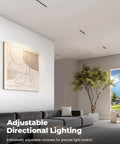 Smooth Triac Dimmable 15W Linear Recessed Lights With Slick White Trim 5 Cct Selectable Premium Led Ceiling Fixtures mounted ceiling view.