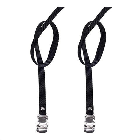Pair Of Universal Bike Pedal Toe Straps, Heavy Duty Replacement Foot Straps For Stationary Bikes And Bicycles, Adjustable Buckle