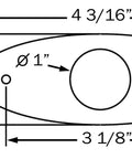 Technical drawing of 4 Inch Sealed LED Marker Clearance Light Kit Amber For Trailers And RVs with mount and hole dimensions.