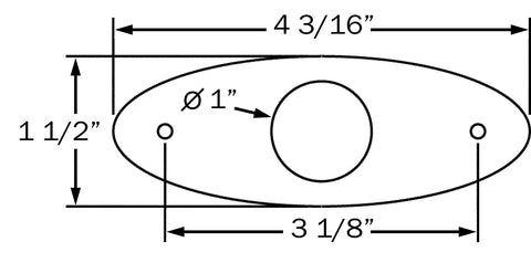 Technical drawing of 4 Inch Sealed LED Marker Clearance Light Kit Amber For Trailers And RVs with mount and hole dimensions.