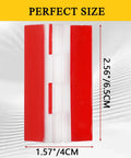 4 Pack Self-Adhesive Clear Acrylic Hinges 65x40mm Transparent Folding Plastic Hinges dimensions shown