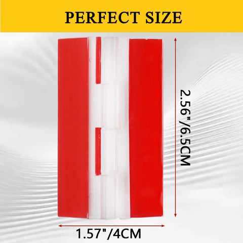 4 Pack Self-Adhesive Clear Acrylic Hinges 65x40mm Transparent Folding Plastic Hinges dimensions shown