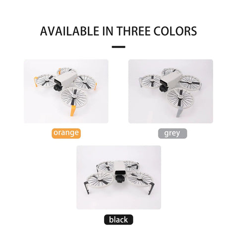 Ultra Light Drone Landing Gear Extension Kit For DJI Flip with Quick Release Legs in black, grey, and orange colors
