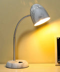 Sleek Marble Desk Lamp With Flexible Gooseneck Neck E26 LED Compatible Metal Build And Soft Glare Free Reading Light That Hits Different for workspace.