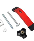 Accessory components of Heavy Duty 2 Pack Red Aluminum T Track Clamps For CNC Milling And Woodworking including bolts and washers.