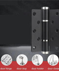 Soft Closing Door Hinge With Automatic 90 Degree Positioning Hydraulic Closer 5 Inch Adjustable Hardware 2 Pack Gray
