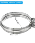 Duct Clamp 6 Inch V Shape 304 Stainless Steel Pipe Clamp For Ventilation Ducting Dust Collection And Chimney Pipe 150mm Inner Diameter Built To Last Heavy Duty HVAC Clamp