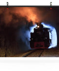 Massive Steam Train Tapestry Wall Art 236 by 118 Inches 6m by 3m Locomotive Scene On Vaser Valley Railway Backdrop for Bedroom