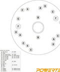 Diagram showing compatibility chart for Killer Six And Half Inch Clear Acrylic Router Base Plate With Centering Pin, various brands.