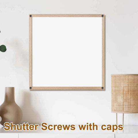 Hinged Screw Cover Caps 5.9mm Inner Diameter 0.23 Inch Dark Brown Durable Waterproof Plastic Covers on wooden frame