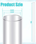 Clear PVC Tubing 2-1/2 In By 36 In 4 Pack Rigid Plastic Round Tubes For Dust Collection Fittings shown with dimensions