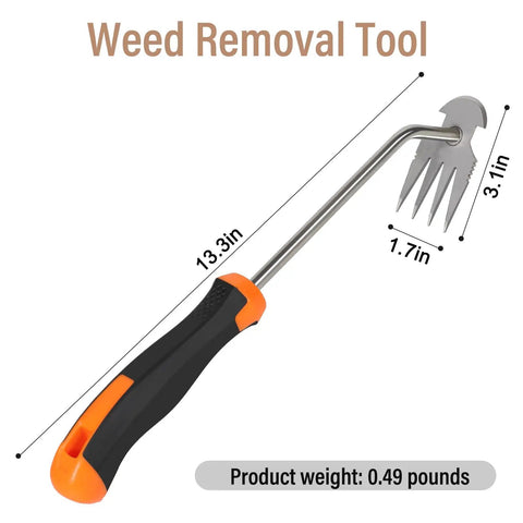 Weed Remover Tool With Rubber Handle Portable Garden Weeding Tool For Vegetable Gardens Backyards And Small Farms