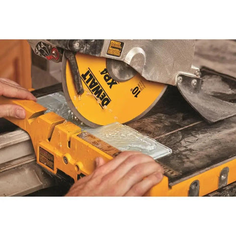 Wet Cut Glass Tile Blade Ten Inch With Five Eighth Inch Arbor Dense Diamond Mix To Minimize Chipping Continuous Rim For Ultra Smooth Glass And Ceramic Tile Cuts Built For Pros Who Demand Clean No Chip Edges