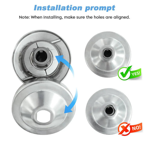 Installation guide for CVT Torque Converter Kit For Three Quarter Inch Crank Mini Bikes And Go Karts With 10T And 12T Pulleys