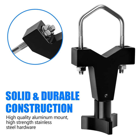 Hi Lift Jack Tube Mount For 1 To 2.5 Inch Tubing Fits Polaris RZR Offroad Rigs Universal Vehicle And Truck Adjustable High Lift Jack Mounting Aluminum With Stainless Hardware, durable aluminum and stainless steel construction.