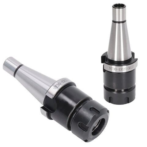 Knockout Performance NT30 ER25 M12 Collet Chuck Holder For CNC Milling with black finish and alloy steel construction.